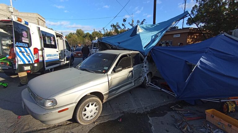 Dos heridos tras peculiar accidente en la colonia Industrial