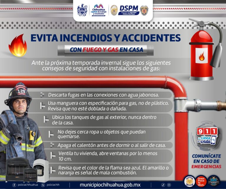 Insiste Bomberos a ciudadanía en revisar calentones a gas para prevenir accidentes
