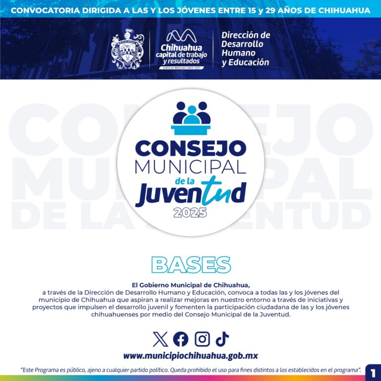 Reitera Municipio invitación a participar en el “Consejo Municipal de la Juventud 2025”