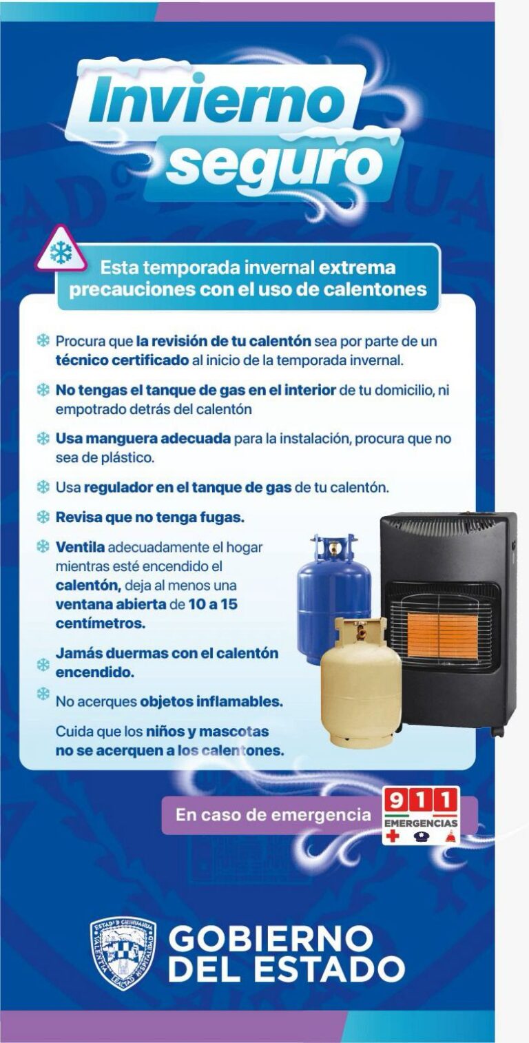 Exhorta CEPC a tomar precauciones en el uso de aparatos calefactores