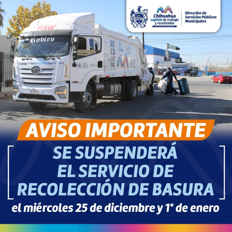 No saque su basura este 25 de diciembre y 1 de enero