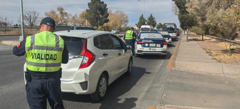Continúa SSPE con operativo «Radar» en el Teófilo Borunda para inhibir accidentes por exceso de velocidad