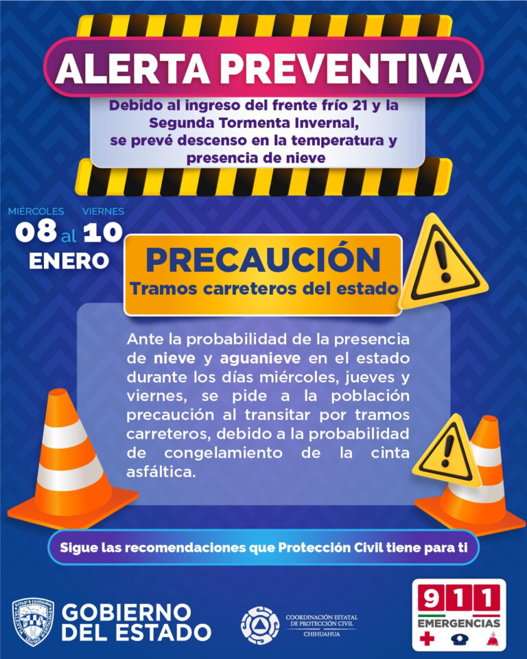 Traerá Segunda Tormenta Invernal vientos de hasta 85 km/h a la entidad en próximos días