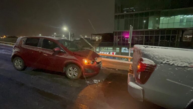 Accidentes viales por la nevada en la capital