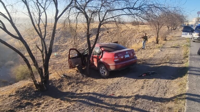 Salió del camino y se impactó contra árbol tras choque