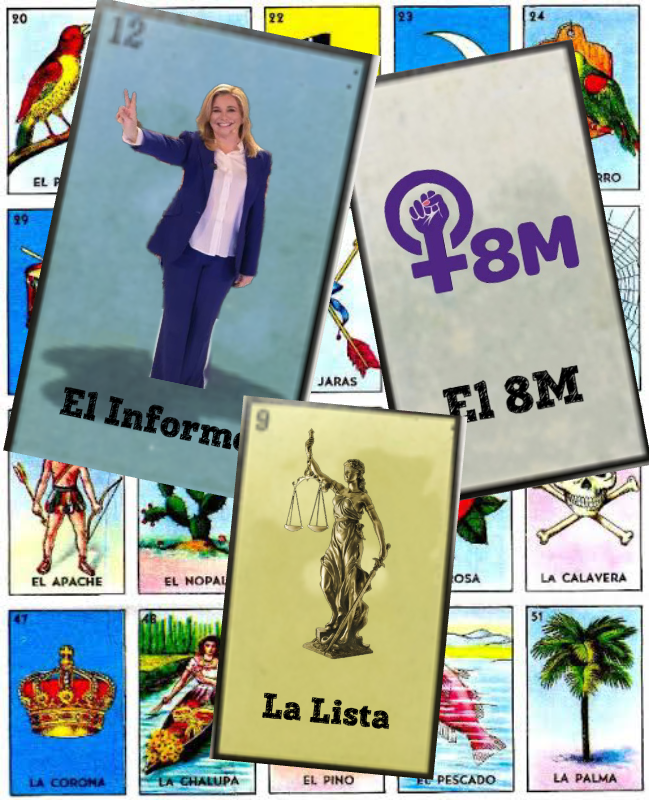 Informe de Maru y protesta, Las listas de juzgadores y El 8M