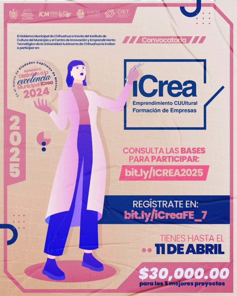 Abre Municipio convocatoria iCREA Emprendimiento CUUltural en su séptima edición