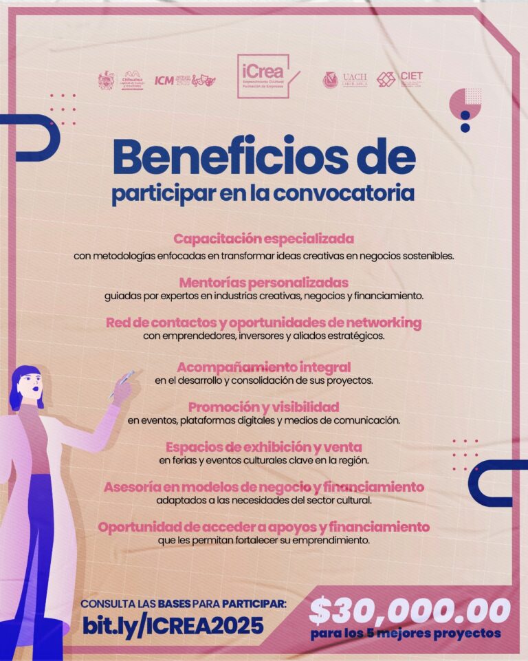 Impulsará ICREA 7 a emprendedores culturales y creativos de Chihuahua Capital