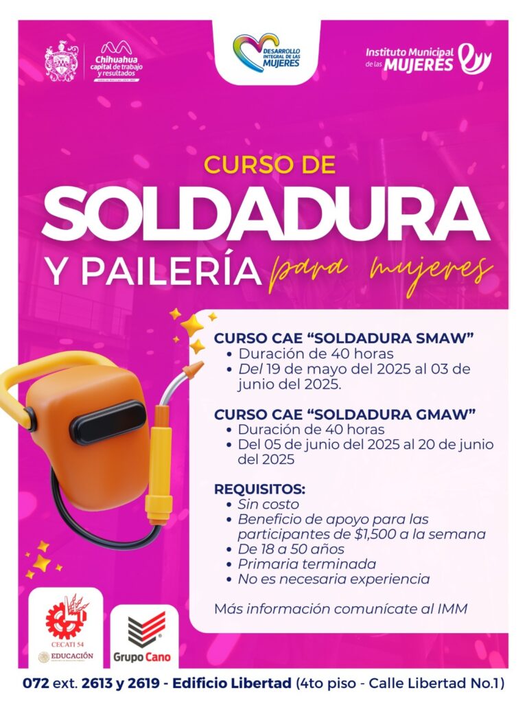 Ofrece Gobierno Municipal cursos gratuitos de soldadura para mujeres
