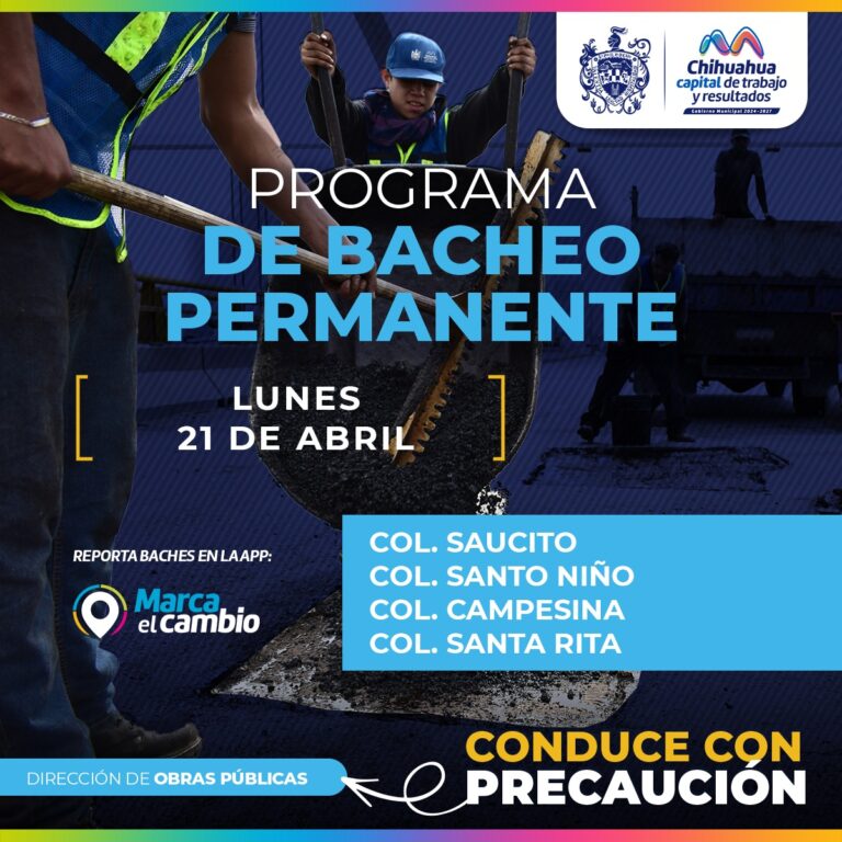 Estas zonas de la capital tendrán bacheo este 21 de abril