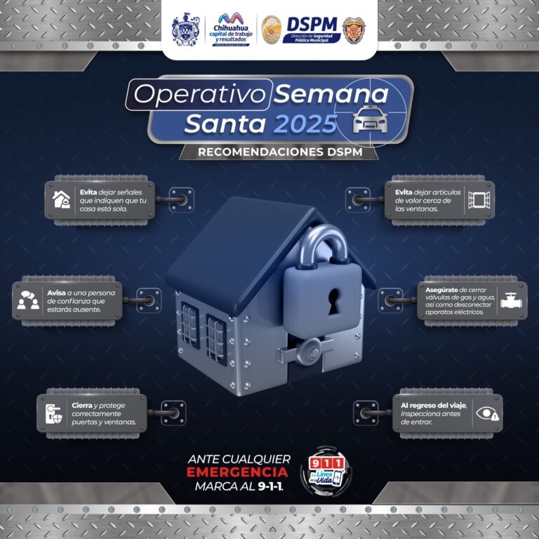 Emite Policía Municipal recomendaciones para familias que saldrán de vacaciones