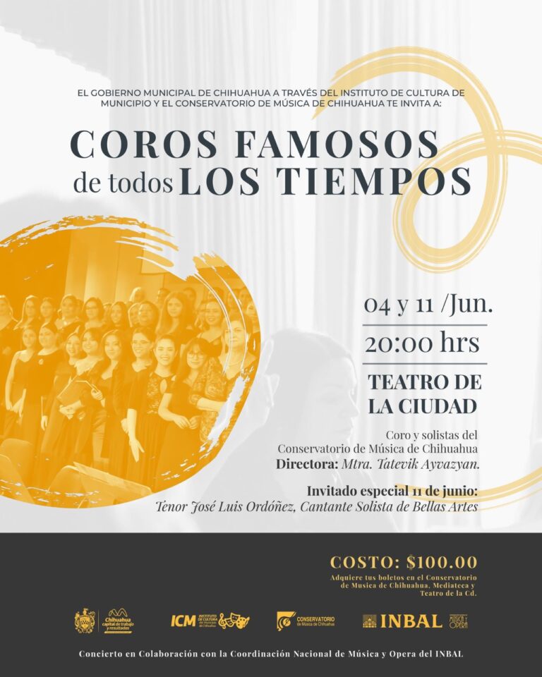Presentará Conservatorio de Música concierto “Coros Famosos de Todos los Tiempos”