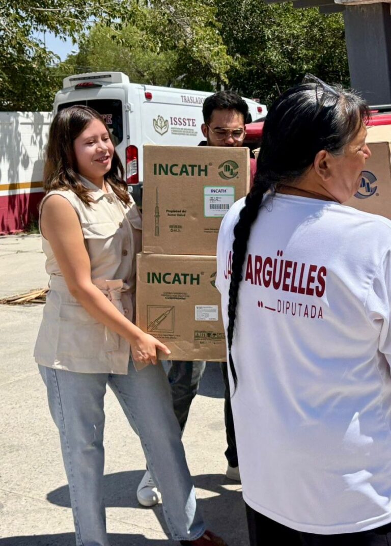 Diputada Jael Argüelles fortalece al ISSSTE Juárez con donación de insumos médicos