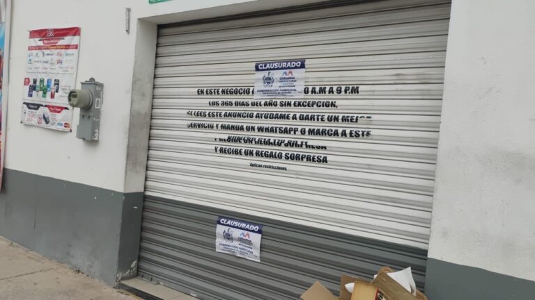 Gobernación Municipal clausura cuatro negocios en operativo del 25 al 31 de agosto