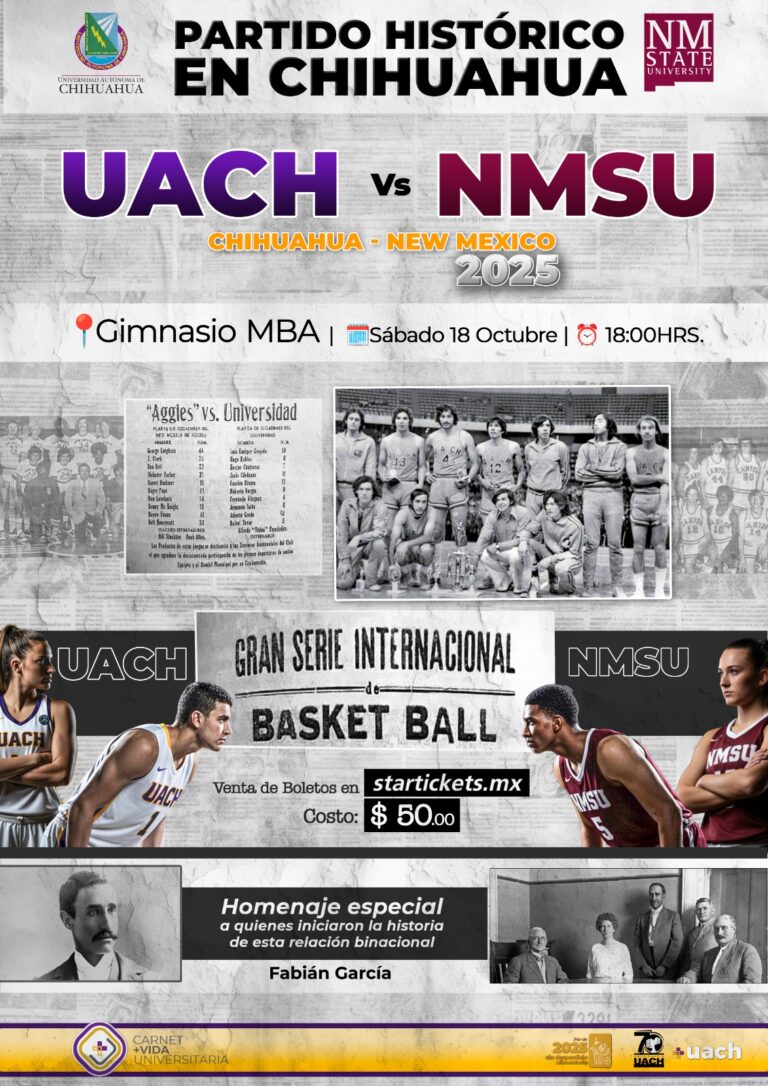 ¡No te quedes sin disfrutar el gran juego binacional UACH vs. NMSU!
