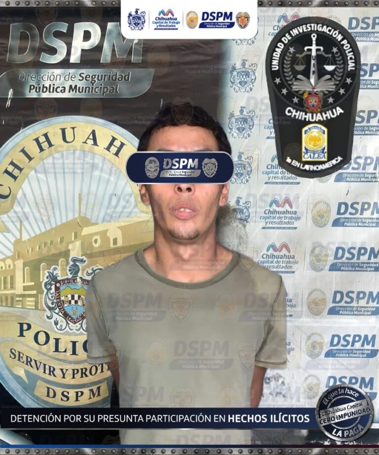 Detiene DSPM a presunto responsable de múltiples robos con violencia a comercio