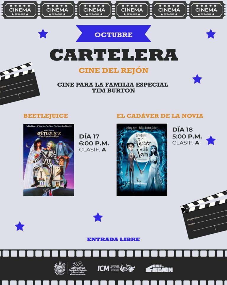 Presenta Cine del Rejón su cartelera de octubre con un ciclo especial dedicado a Tim Burton