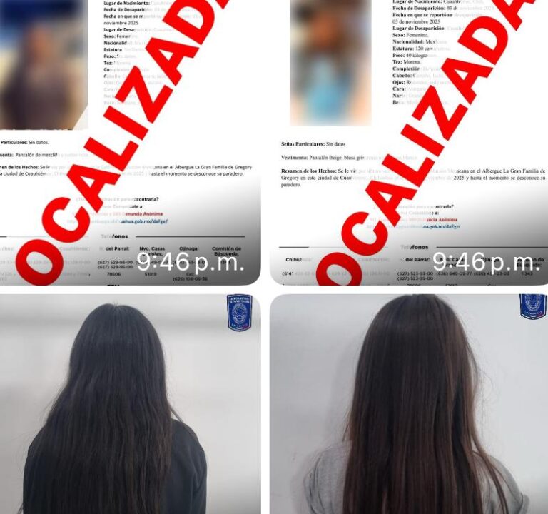 Localiza FEM Occidente a niñas que se ausentaron de un albergue en Cuauhtémoc