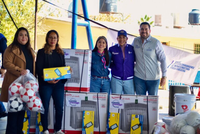 Lleva Nancy “La China” Frías infraestructura a escuelas a través del programa “Juntos Construimos”