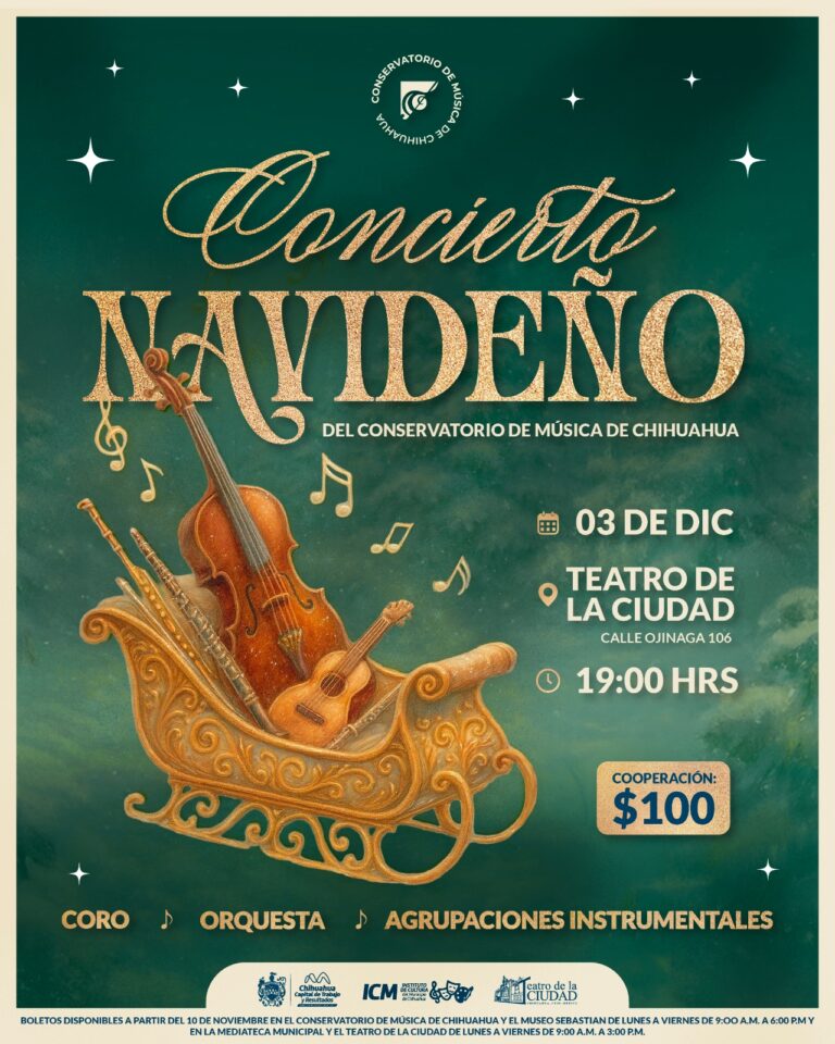 Invita municipio al tradicional Concierto Navideño del Conservatorio de Música de Chihuahua