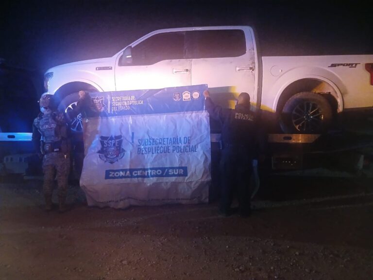 Asegura SSPE vehículo y armas largas en la vía corta a Parral