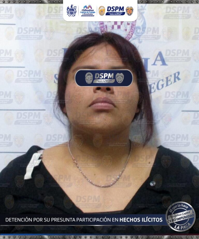 Detienen a mujer por robo fardero en tienda de autoservicio del norte de la ciudad