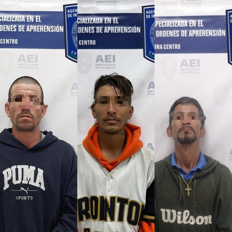 Detiene AEI a tres sujetos por ejercer violencia Familiar en Chihuahua
