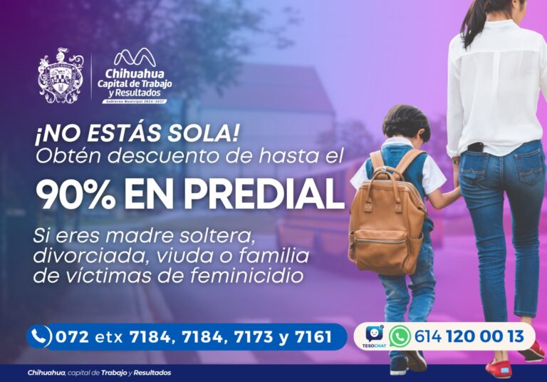 Ofrece Municipio descuentos en Predial a madres solteras y familias víctimas de violencia