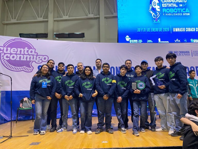 CONALEP Juárez III destaca en el Segundo Campeonato Estatal de Robótica y Habilidades STEM.