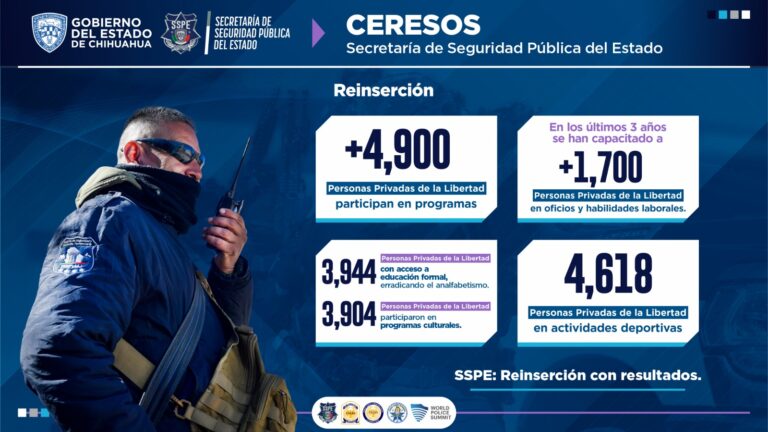 Presenta SSPE resultados a tres años de asumir la administración del Sistema Penitenciario