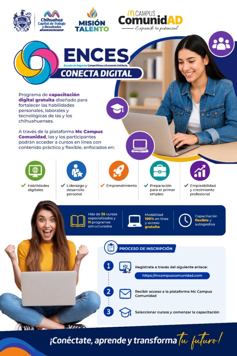 Gobierno Municipal y McDonald’s impulsan capacitación digital gratuita con “ENCES Conecta Digital”