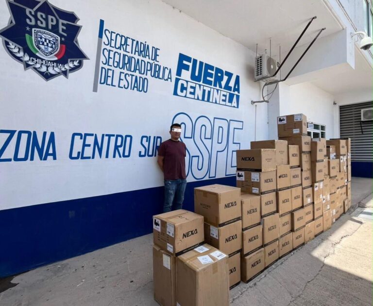 Asegura SSPE cargamento de 6 mil 400 «vapeadores» en Chihuahua; Estrategia de Gilberto Loya permitieron aseguramiento