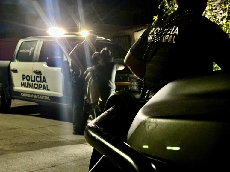 Policía Municipal rescata a menor de hombre tras hechos violentos en la colonia El Porvenir