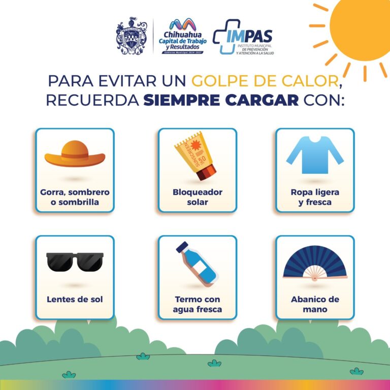 Exhortan IMPAS y Protección Civil Municipal a prevenir el golpe de calor por aumento de temperaturas